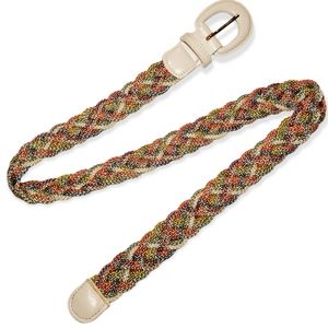 Beautiful Vintage Unbranded Pastel Multicolor Woven Braided Nylon Belt